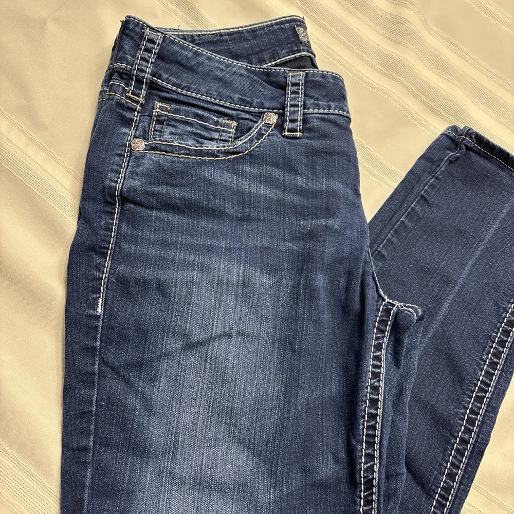Silver Jeans Jeans Womens 30x31 Blue Suki Slim Boot‎ Stretch Denim Trendy Causal